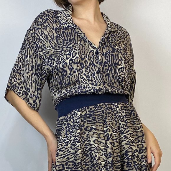 * SOLD * Vintage 80s Designer FLORA KUNG for Neiman Marcus SILK Dress, Medium - Picture 6 of 6